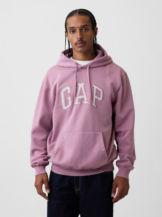 GAP Φούτερ με Κουκούλα Wispy Pink Mauve