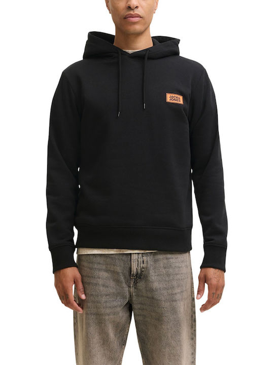 Jack & Jones Φούτερ με Κουκούλα Black