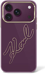 Karl Lagerfeld Iml Big Signature Resin Metal Frame Case Iphone 17 Pro Max 18 Pro Max Burgundy 3666339662059