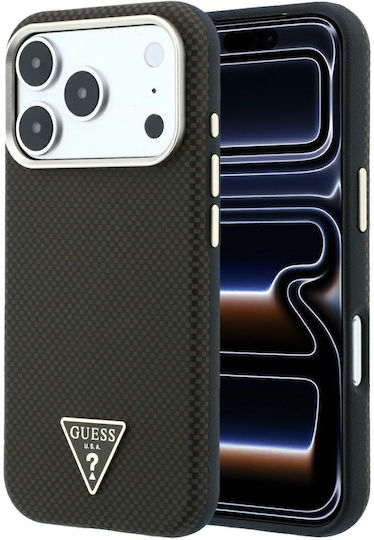 Case Guess Kevlar Triangle Logo Magsafe Iphone 18 Pro 17 Pro Brown