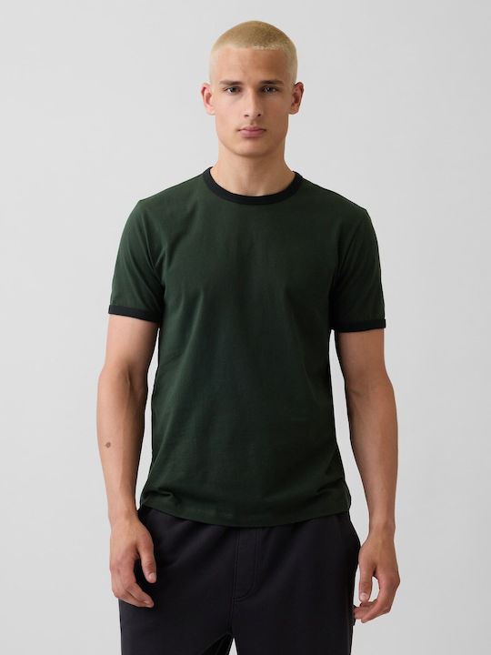 GAP Kurzarm Herrenbluse Green Gitane