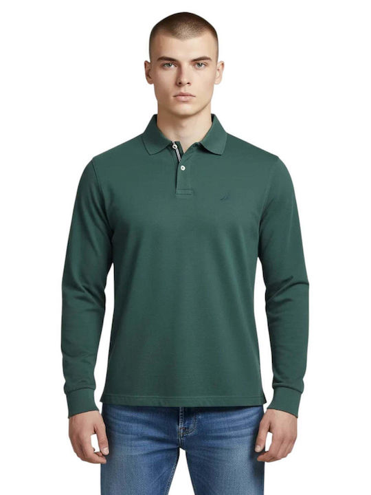 Nautica Polo Μπλούζα Μακρυμάνικη Πράσινο
