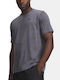 Ua M Αθλητική Μπλούζα Κοντομάνικη Γκρι