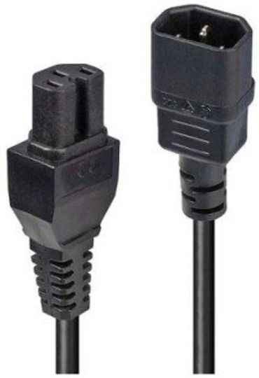 Lindy IEC C14 - IEC C15 Netzkabel 3m Schwarz