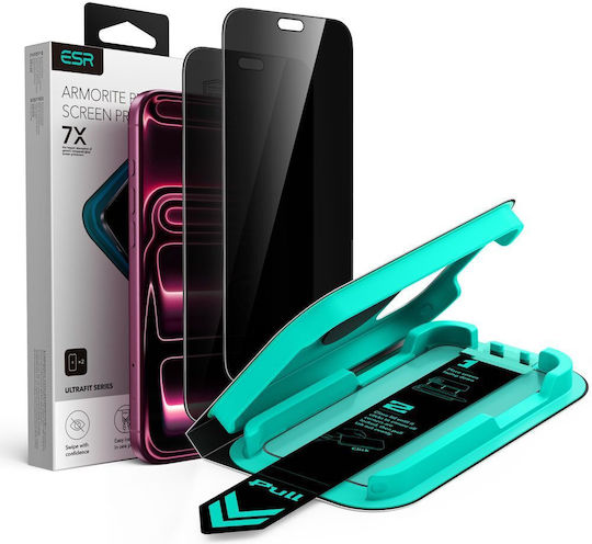 Szkło Prywatizujące Esr Ultrafit Armorite Tempered Glass 2-pack iPhone 18 Pro Max Privacy 4894240305881