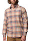 Cornell Woods Long Sleeve Flannel Shirt Orange