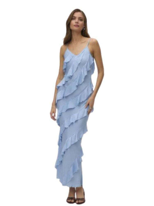 Καλοκαιρινό Maxi Κομπινεζόν Φόρεμα Cashmere Blue