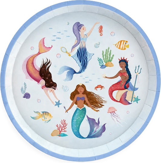 Paper Food Plates Mermaid 6 Pieces