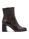 Damen Stiefeletten mit Absatz Braune