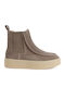 Suede Damen Chelsea-Stiefel Braun
