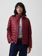 Women's Puffer Jacket Waterproof for Winter Burgundy
