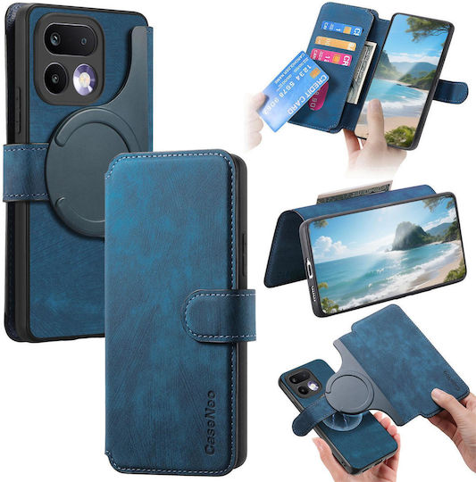 Caseneo Realme 16 Pro Plus 5g Θήκη Retro Leather Πορτοφόλι Blue