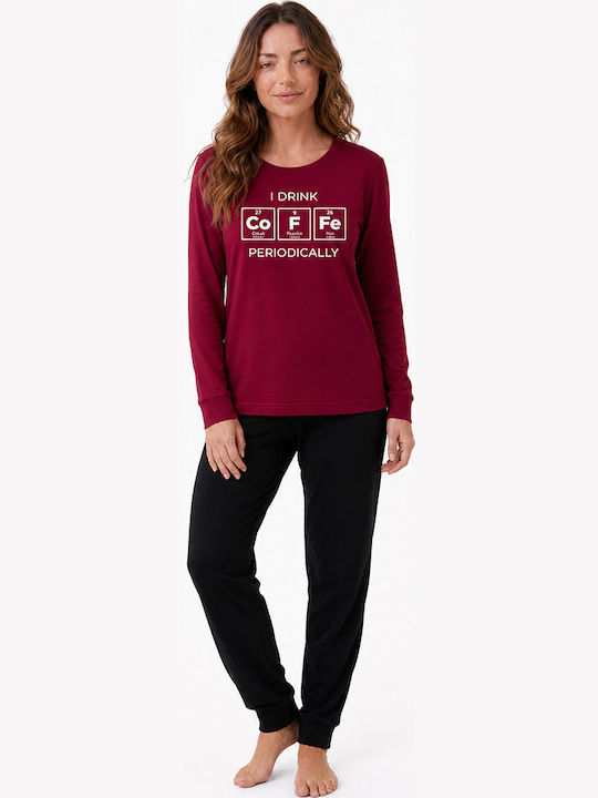 Comfort Summer Women's Pyjama Set Burgundy
