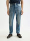 Men's Loose Tapered Fit Blue Jeans Pants