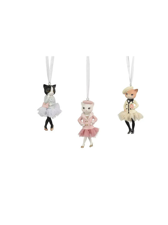 Hängender Weihnachtsbaumschmuck Katze aus Polyresin 10.2cm (Verschiedene Designs oder Farben)