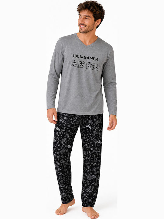 Comfort Pijama de vară pentru bărbați Gri