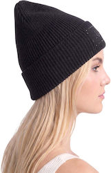 Liu Jo Beanie Unisex Σκούφος Πλεκτός σε Μαύρο χρώμα