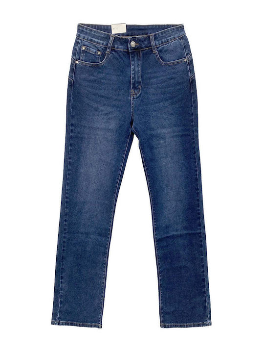 High Rise Women's Jean Pants Straight Leg