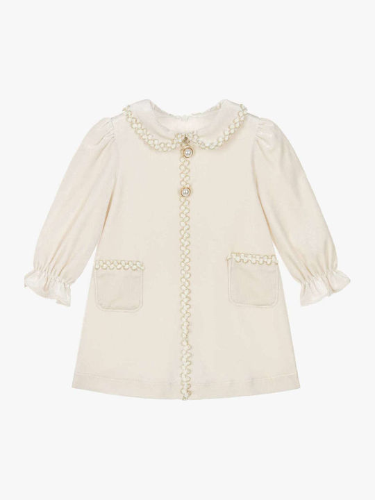 Mädchenkleid Ecru