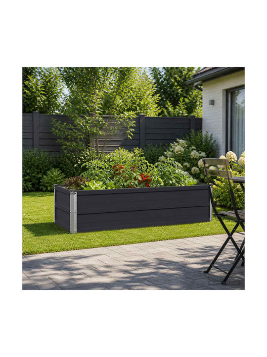 vidaXL Metallic Flower Pot Anthracite 100x40x24cm