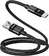 Moxom Geflochtenes USB Typ-C Kabel männlich - USB-A Schwarz 1m 022485-Schwarz
