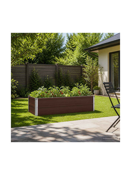 vidaXL Metallic Brown Flower Pot 100x40x24cm