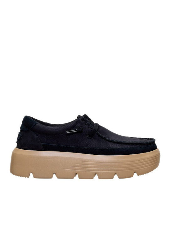 Leather Women's Loafers in Black Colour