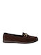 Suede Women's Loafers in Brown Color