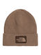 Logo Box Beanie Männlicher Strickmütze in Braun