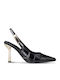 Schwarze Pumps mit Riemchen
