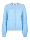 Gestrickte Damen Strickjacke Hellblau