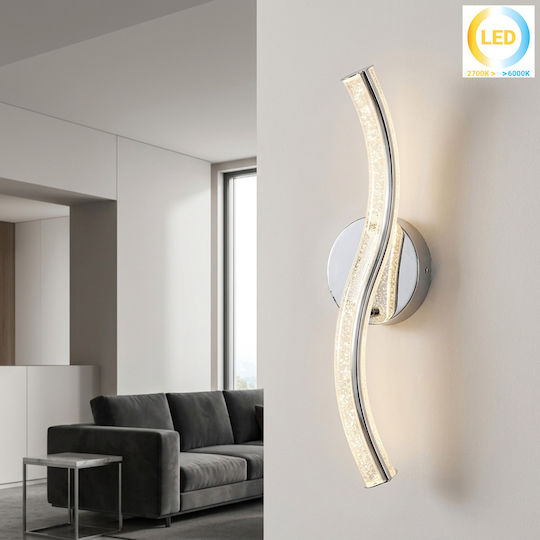 Keskor Φωτιστικό Τοίχου LED Ασημί 12x9x40εκ. Keskor Φωτιστικό Τοίχου LED Ασημί 12x9x40εκ.