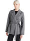 Γυναικείο Παλτό Medium Grey Mel Grey με Ζώνη