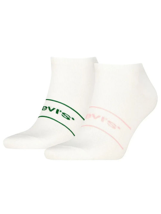 Levi's Men's Socks with Patterns White/Green/Pi...