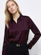 Long Sleeve Women's Shirt Burgundy