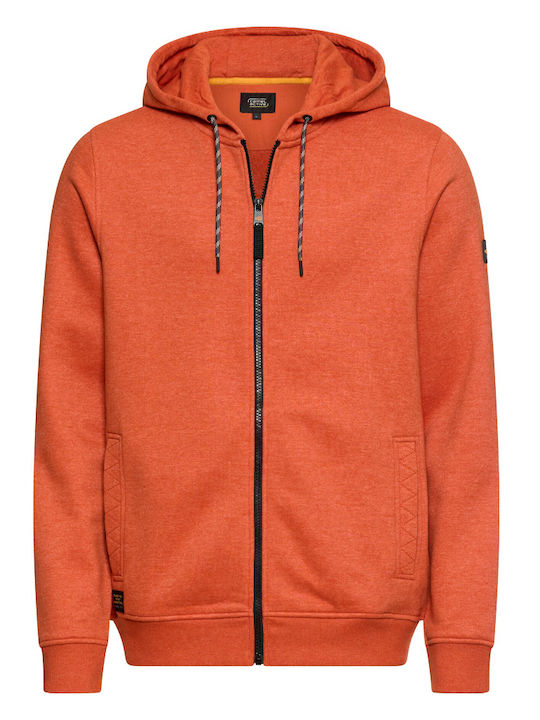 Men's Hooded Cardigan Orange