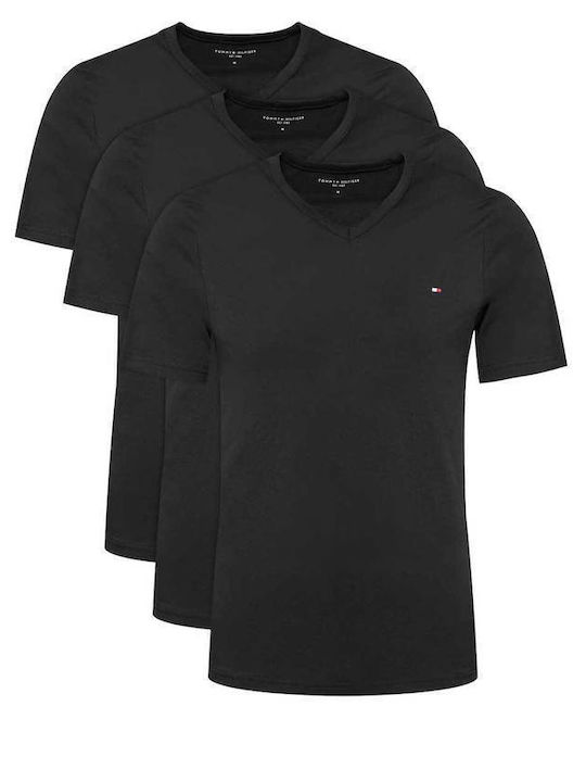 Tommy Hilfiger Мъжки Тениски Къс Ръкав Black/bl...