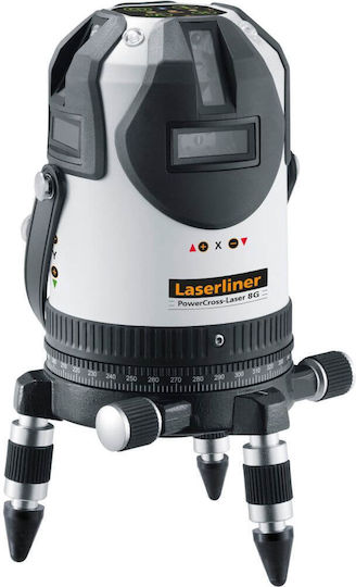 Laserliner PowerCross-Laser 8G Γραμμικό Αλφάδι Laser Πράσινης Δέσμης 5V με Εύρος Εργασίας 55m