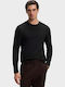 Regular-fit Long Sleeve Black Blouse