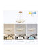 Vivalux Gold LED Pendant Light with Adjustable White Light 50x47x150cm
