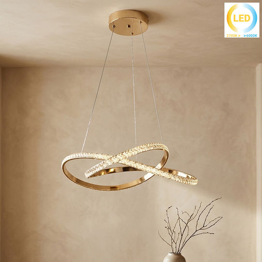 Keskor Keskor Deckenleuchte Gold LED 50x50cm
