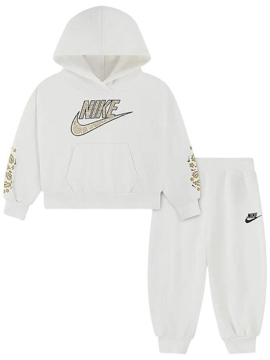 Retro Kinder Sweatpants Set Mit Bluse Weiß
