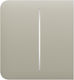 Ajax Side Button 2-Gang Ivory Side Front Plate Frame 2 3 4 Or 5-Position Wireless Double Light Control Switch Cream
