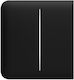 Ajax Side Button 2-Gang Black Side Front Plate Frame 2 3 4 or 5-Position Wireless Double Light Control Switch Black