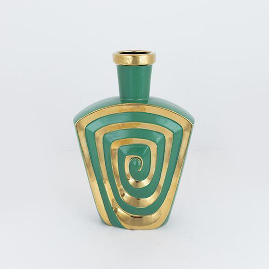 Eurolamp Dekorative Keramik Vase Gold 20,2x7xH30cm
