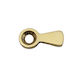 Einzelner Messing Türhaken 27x10x3mm Gold Nt Metalor 197-5001