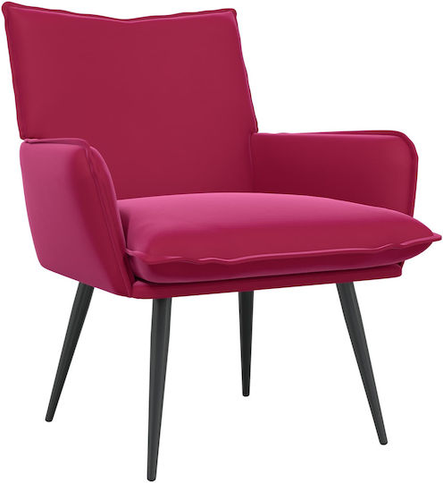 Scaun De Relax Velur Roșu 70x73x83cm
