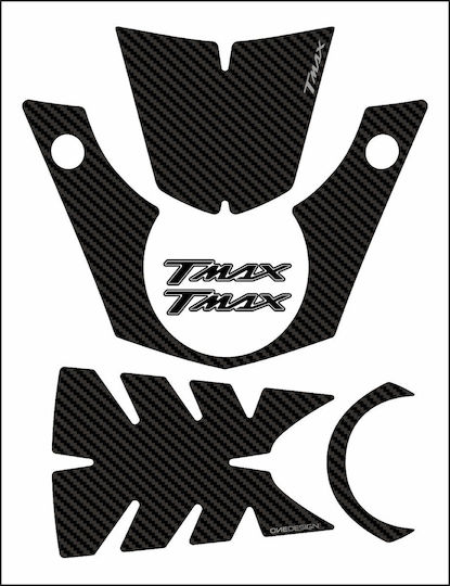 Стикер Кристал Карбон Лук Кристал 2бр Yamaha Tmax 530 '12-'14