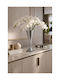SteweHome Decorative Vase Metallic Silver Y28cm