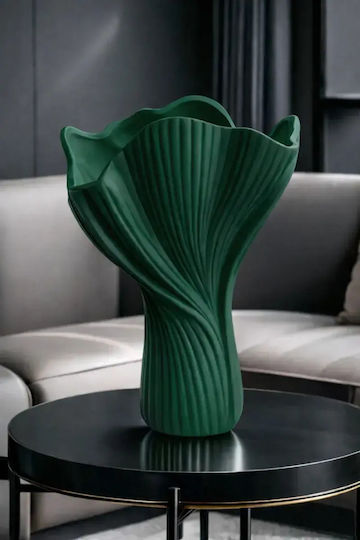 SteweHome Decorative Plastic Grey Vase Y25cm